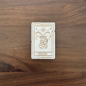 Zodiac Tarot Card Wood Magnets