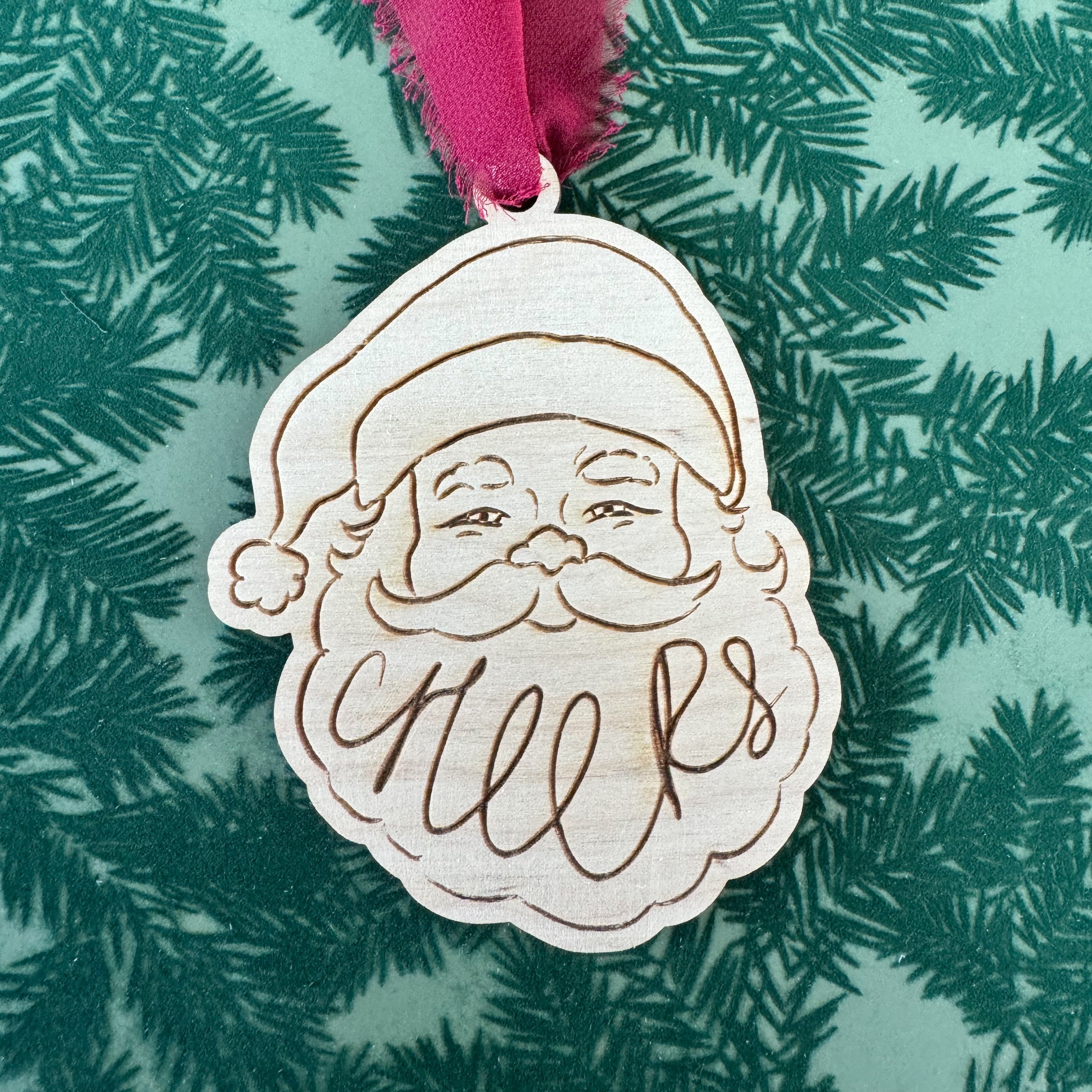 Whimsical Santa Cheers Ornament