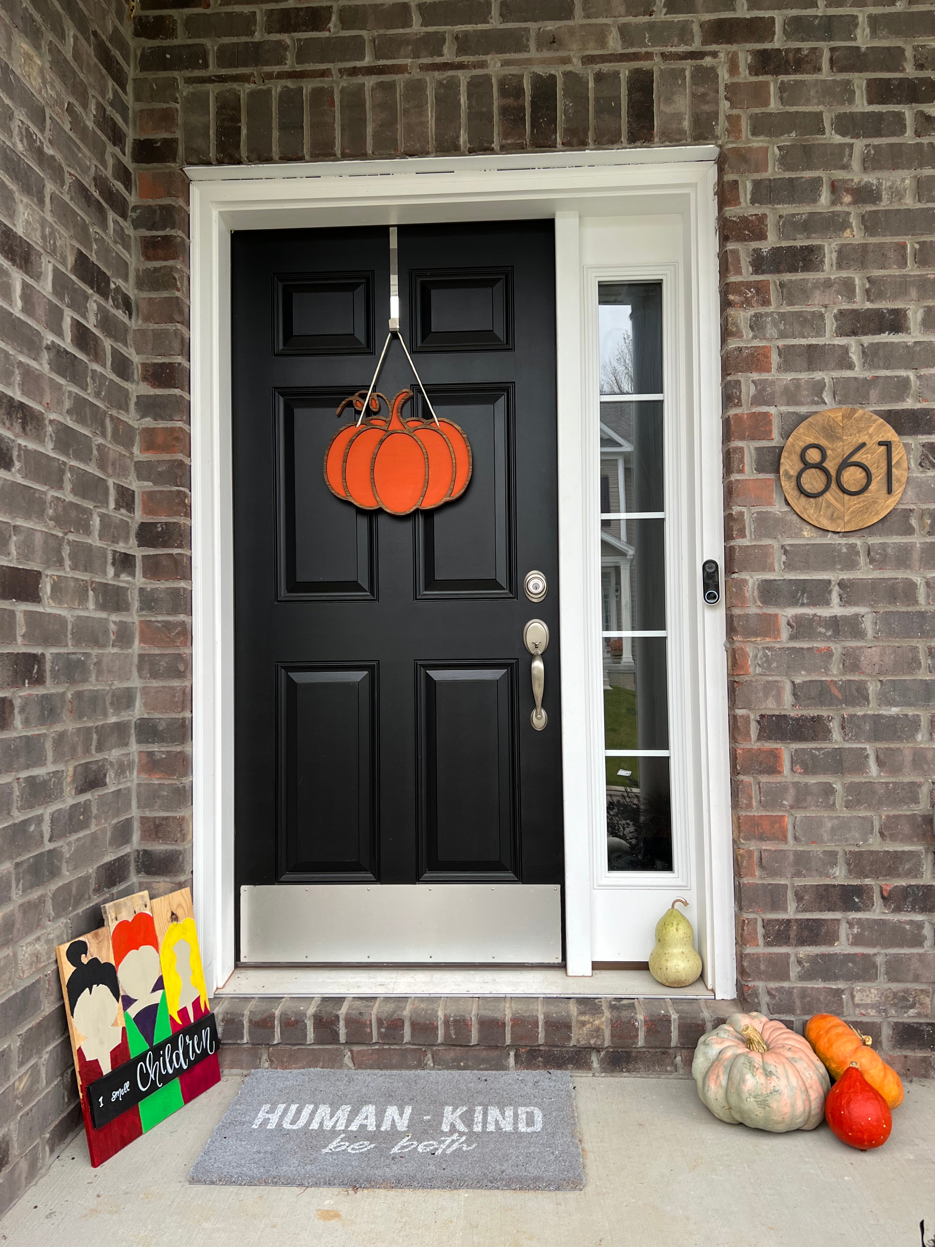 Pumpkin Framed Door Hanger