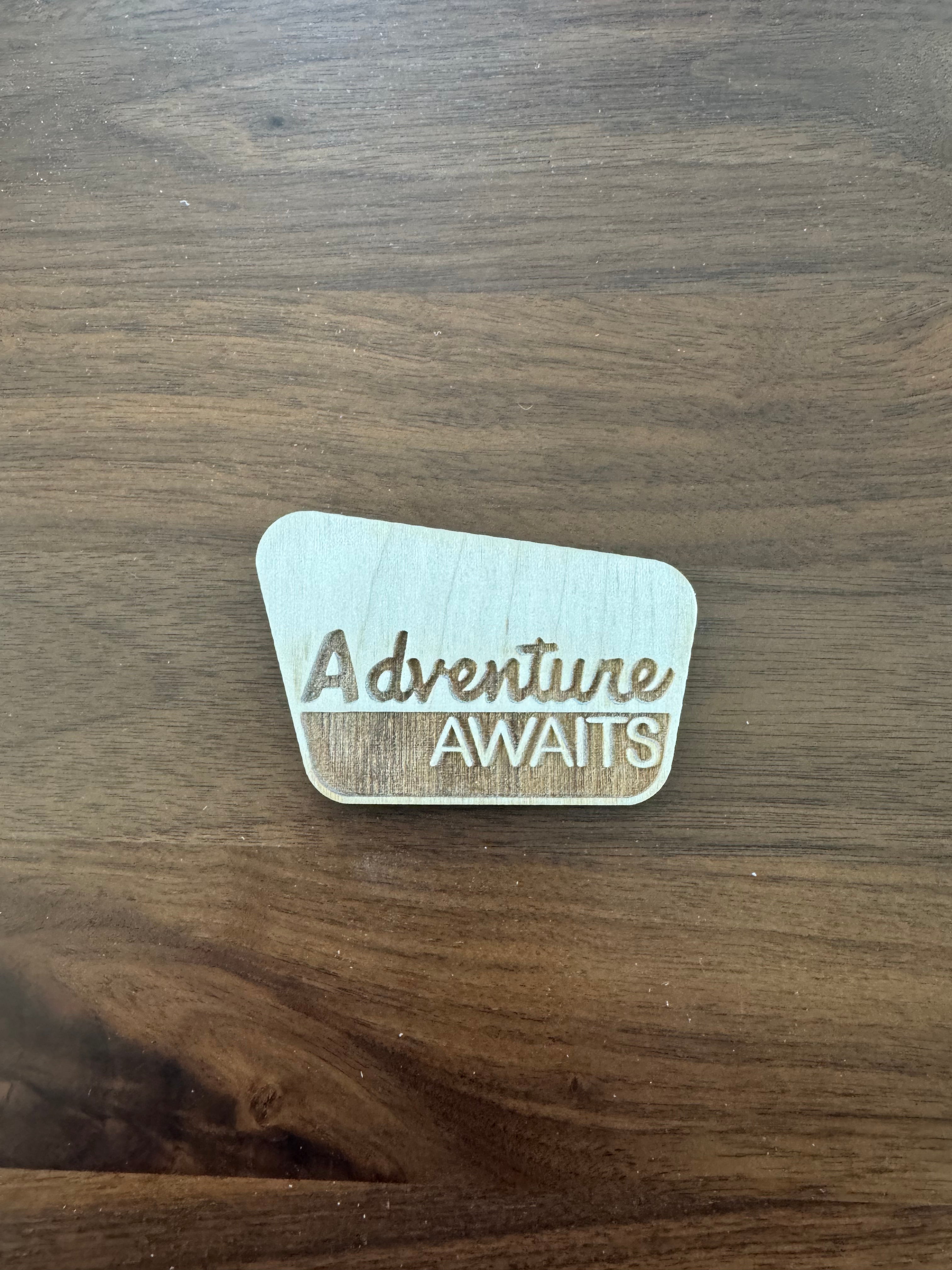 Adventure Awaits National Parks Inspired Wood Magnet