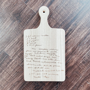 Custom Recipe Cutting Board