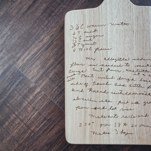 Custom Recipe Cutting Board