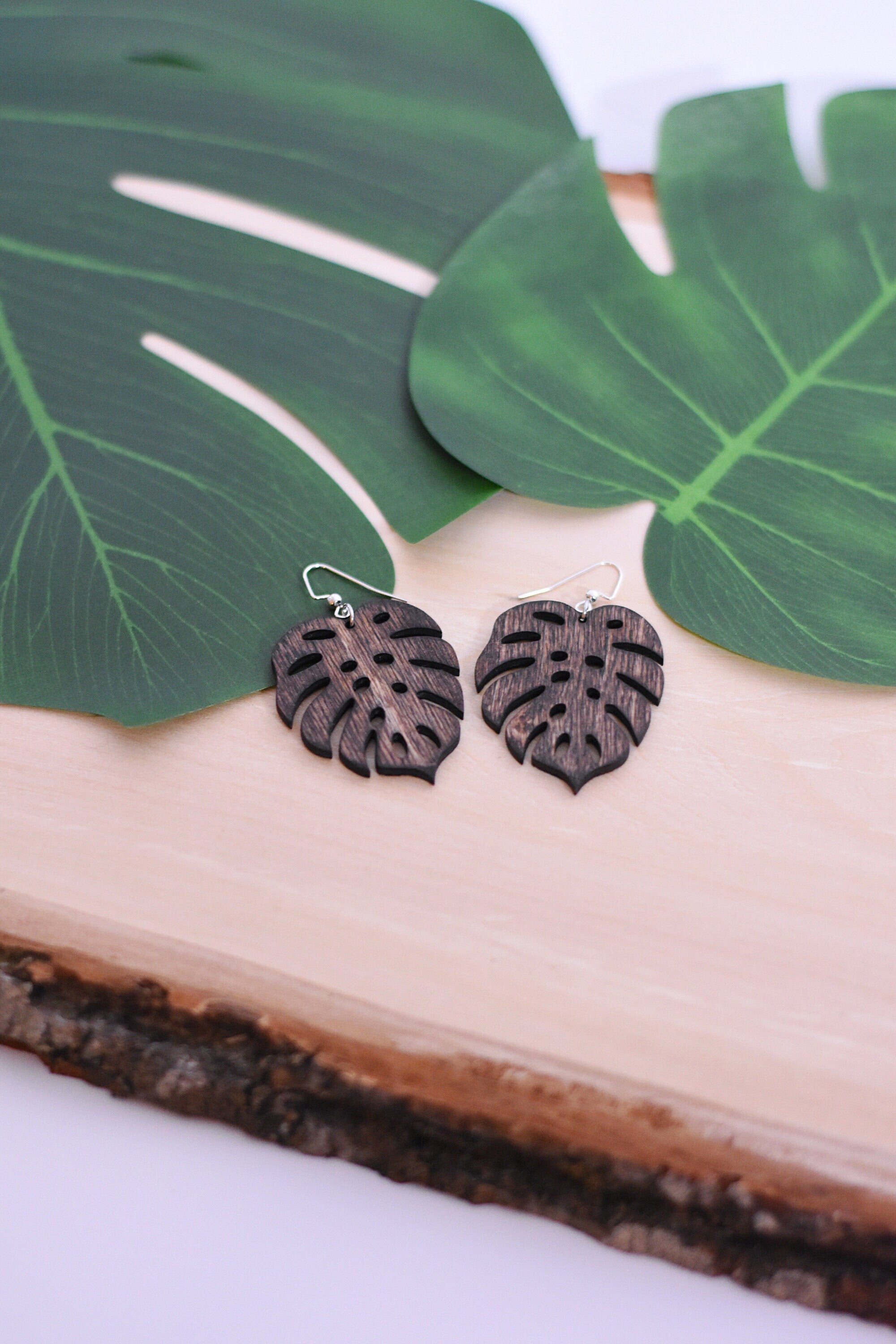 Monstera Earrings