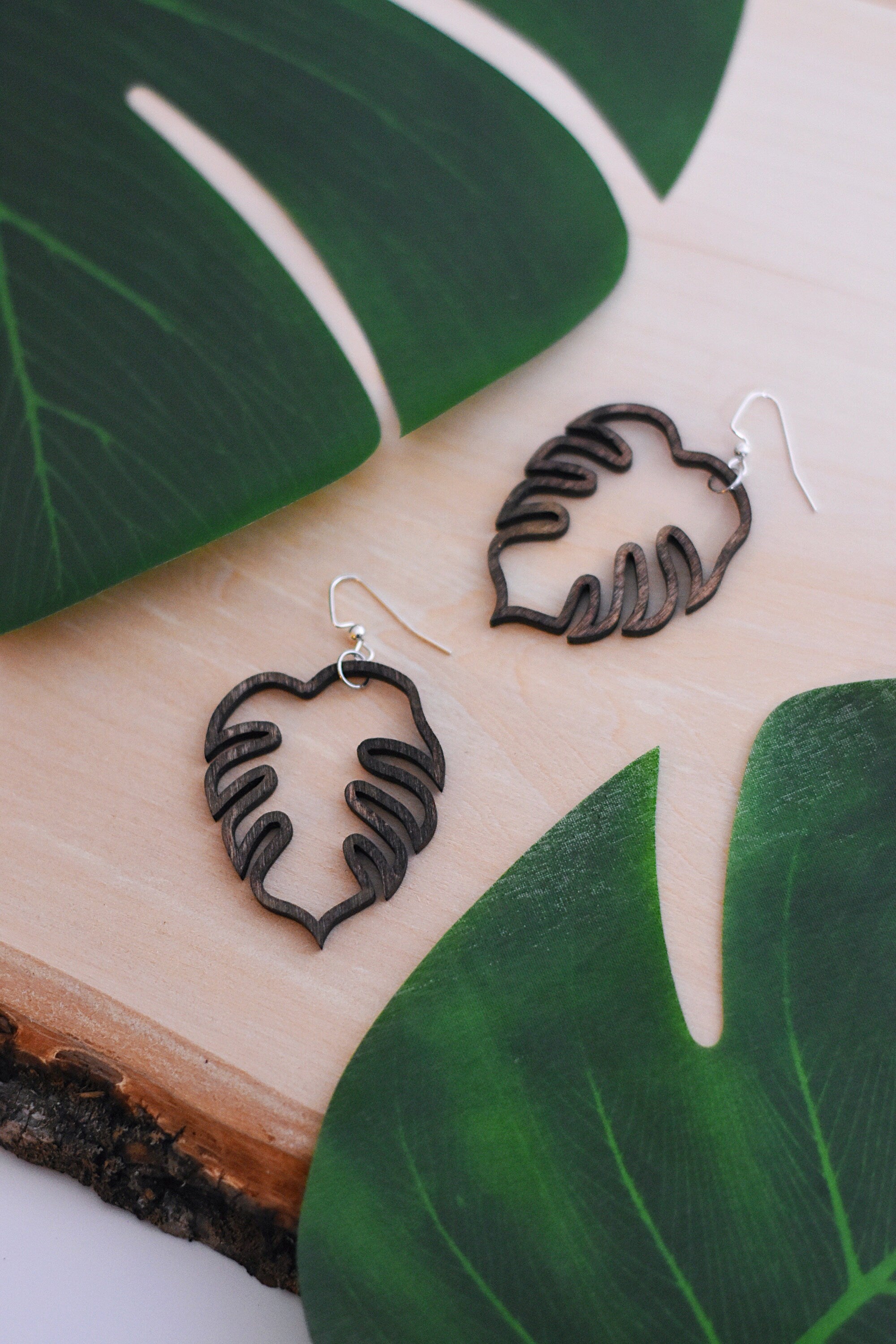 Monstera Punch Earrings