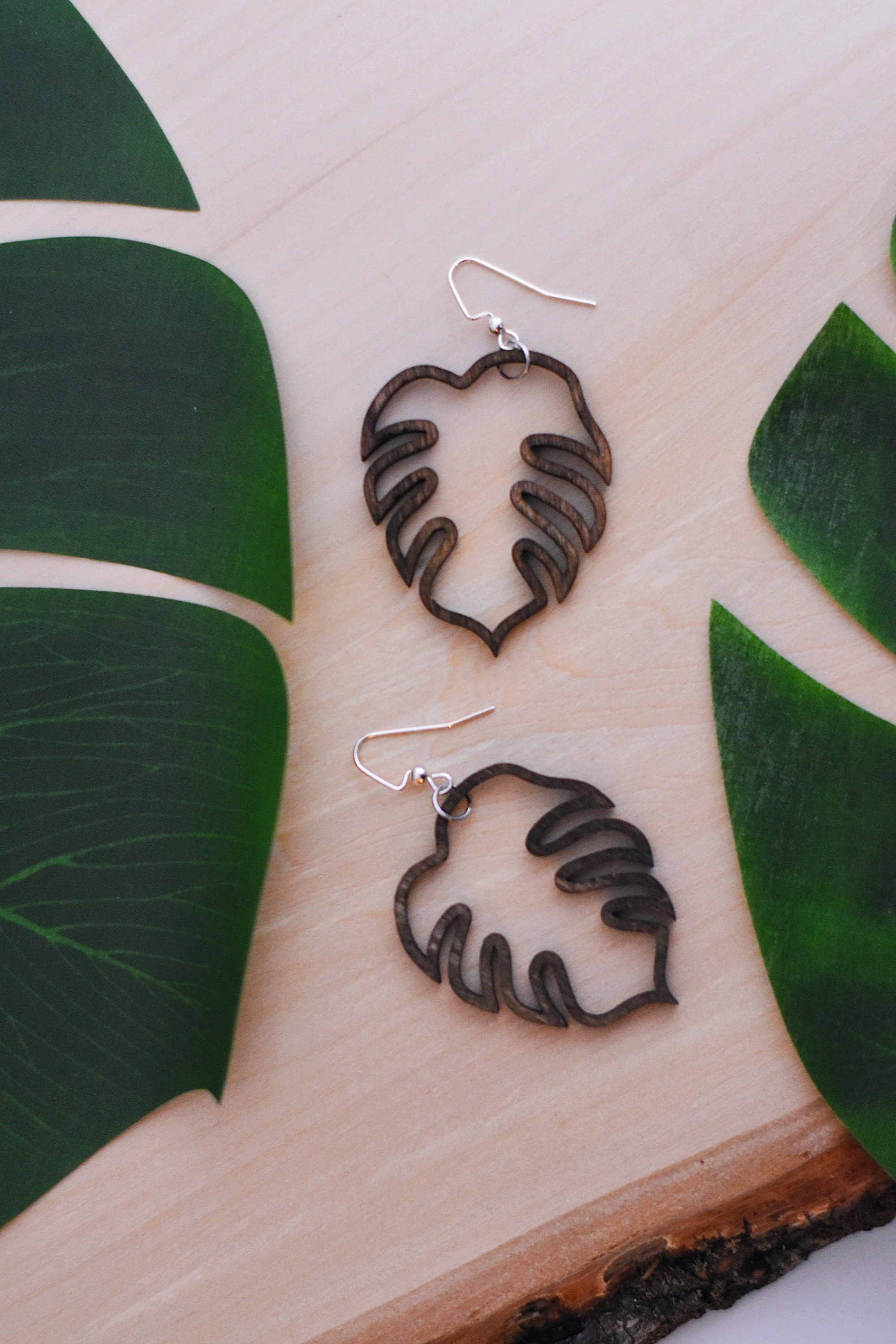 Monstera Punch Earrings