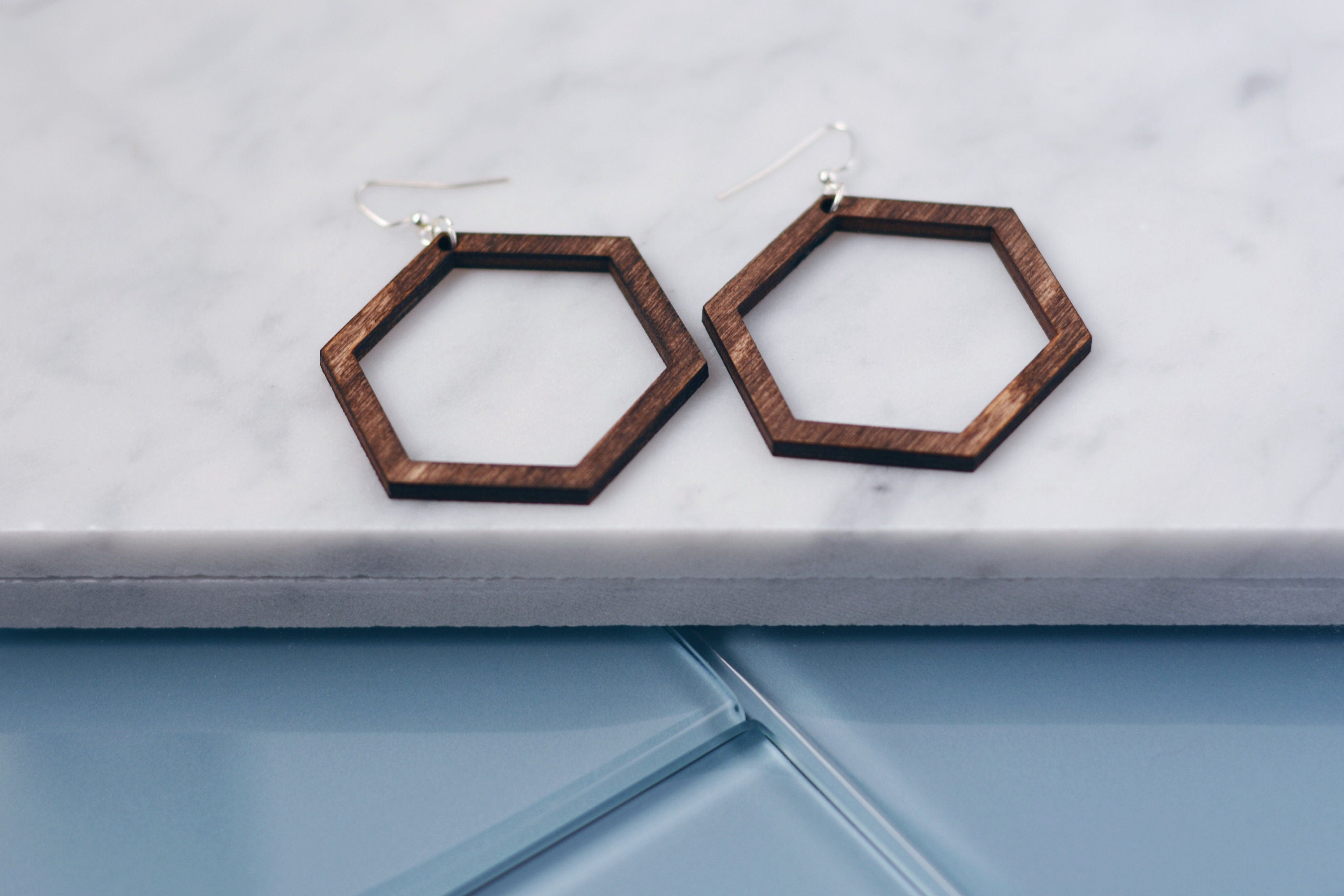 Hexagon Earrings