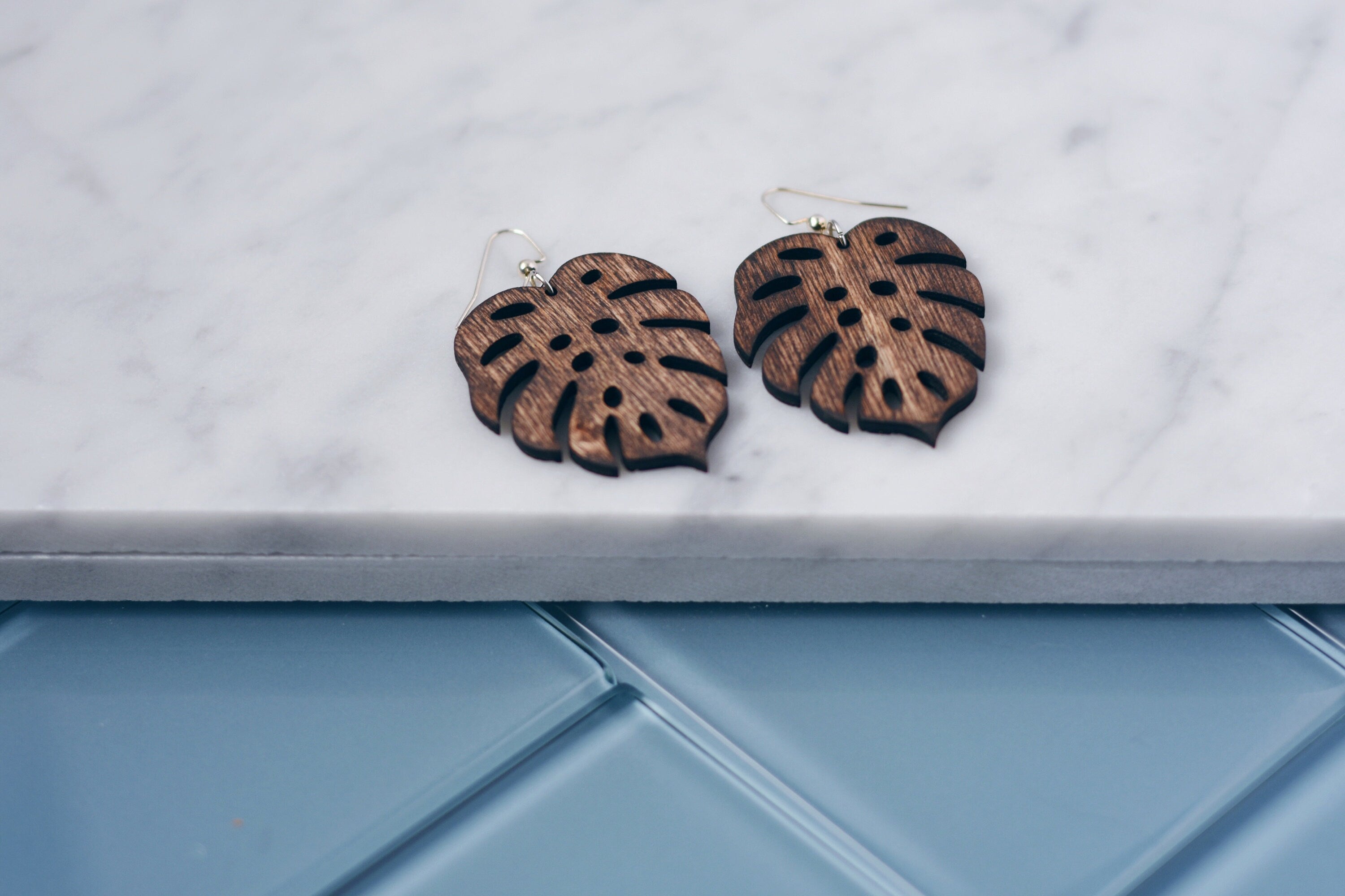 Monstera Earrings