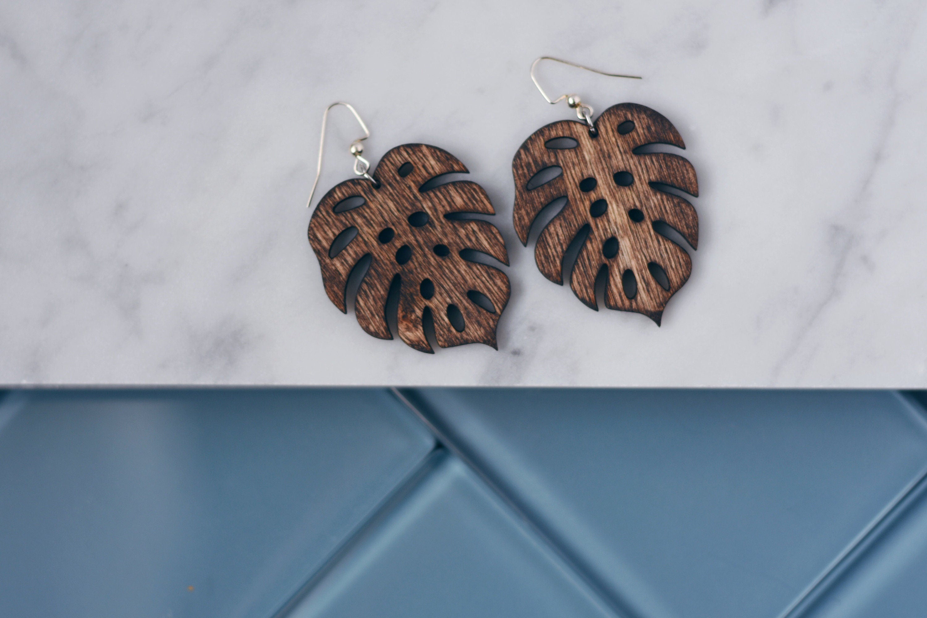 Monstera Earrings