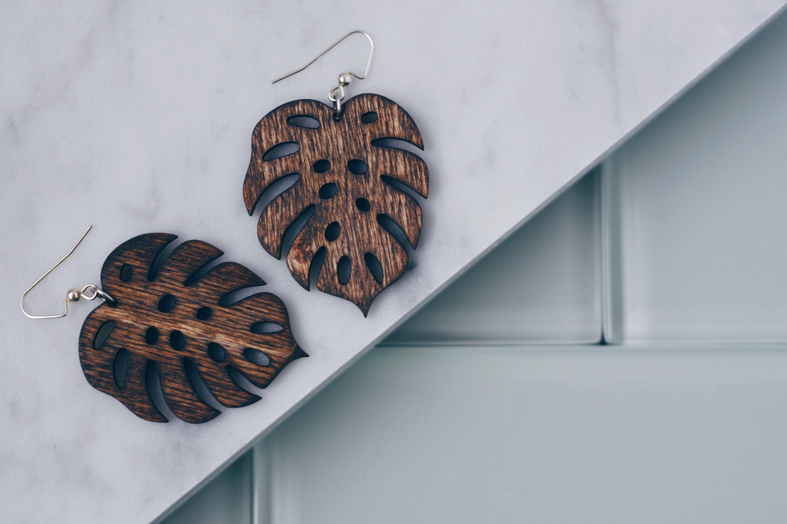 Monstera Earrings