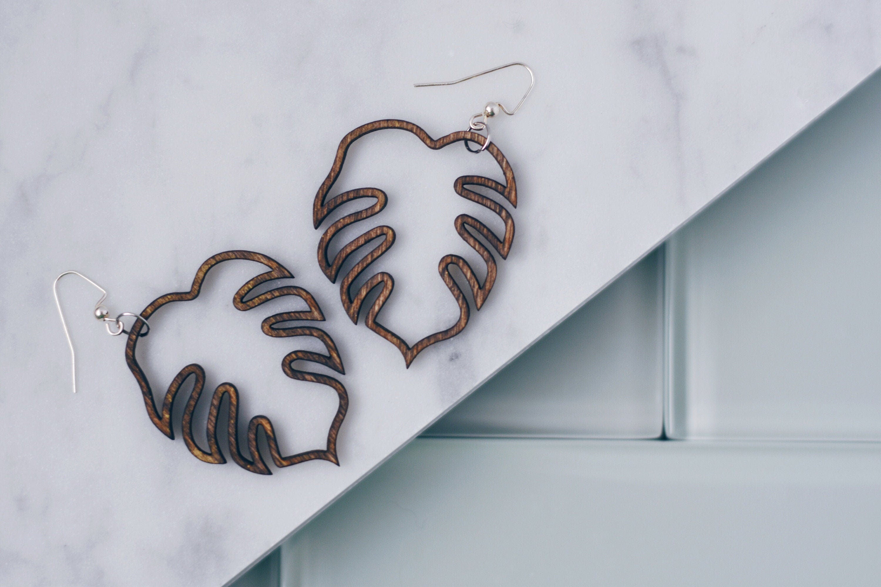 Monstera Punch Earrings